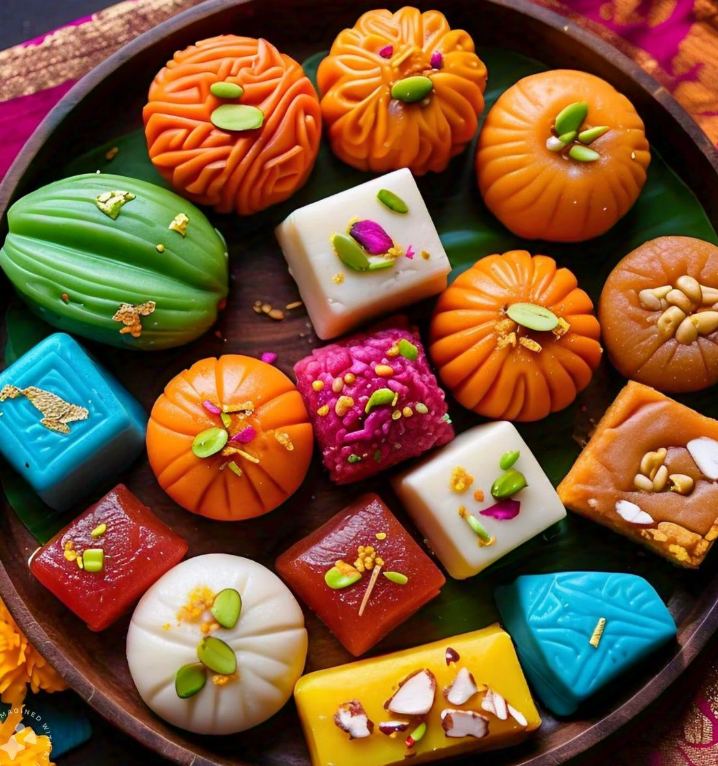 Sweets (मिठाई) - like laddu or barfi